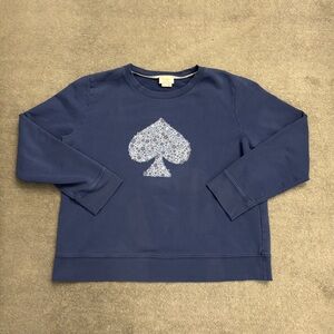 Navy Floral Spade Sweatshirt - Women's Pullover